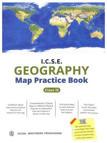 Geography Map Practice Book Class 9 -ICSE-