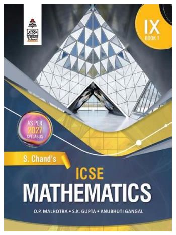 ICSE Mathematics Book 1 Class 9 -2027 Syllabus-