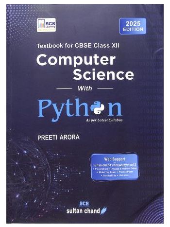 Computer Science With Python Textbook For CBSE Class 12 -2025 Edition-
