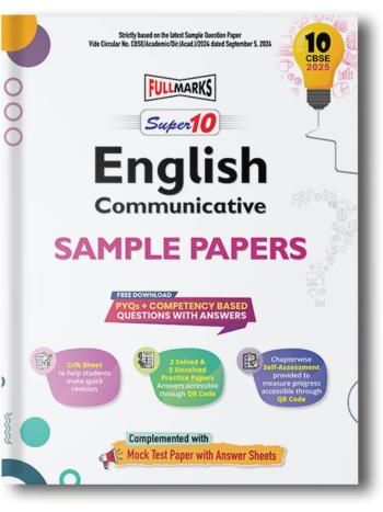 Super 10 English Communicative Sample Papers CBSE 10 -2025-
