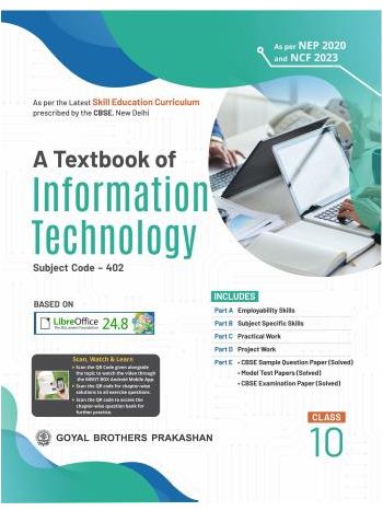 A Textbook Of Information Technology Class 10 CBSE -NEP 2020 - NCF 2023-