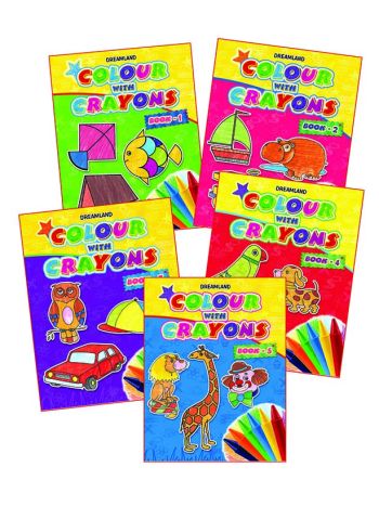 Colour With Crayons - 1 To 5 -Pack-