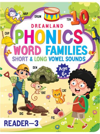Phonics Reader - 3 -Word Families Short And Long Vowel Sounds- Age 6-