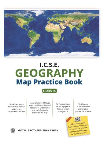 Geography Map Practice Book Class 9 -ICSE-