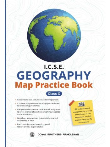 Geography Map Practice Book Class 10 -ICSE-
